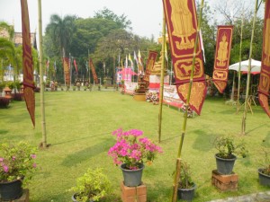 Temple grounds in Temple in Wat Chedi Luang Complex