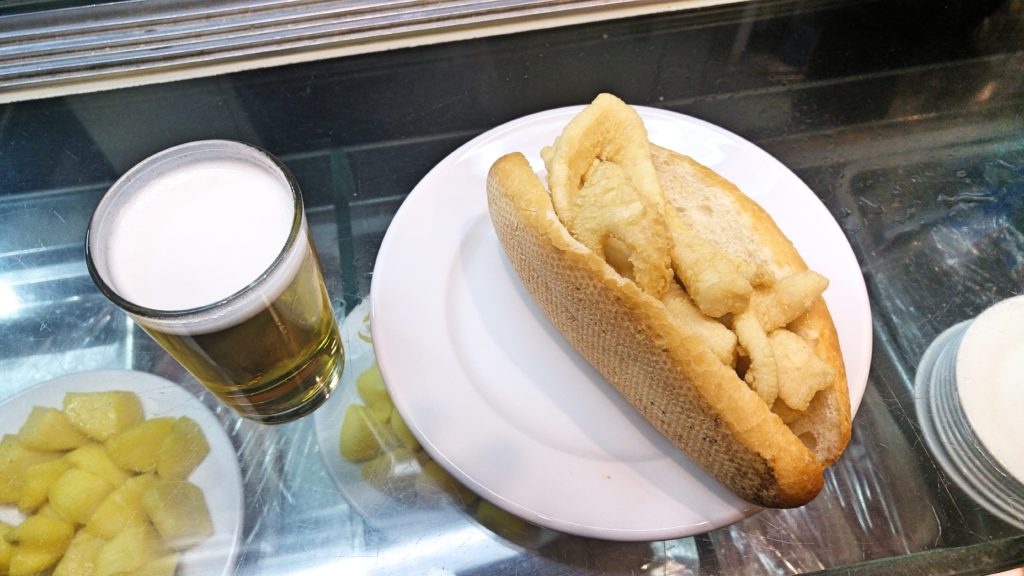 Bocadillo de Calamares in Plaza Mayor